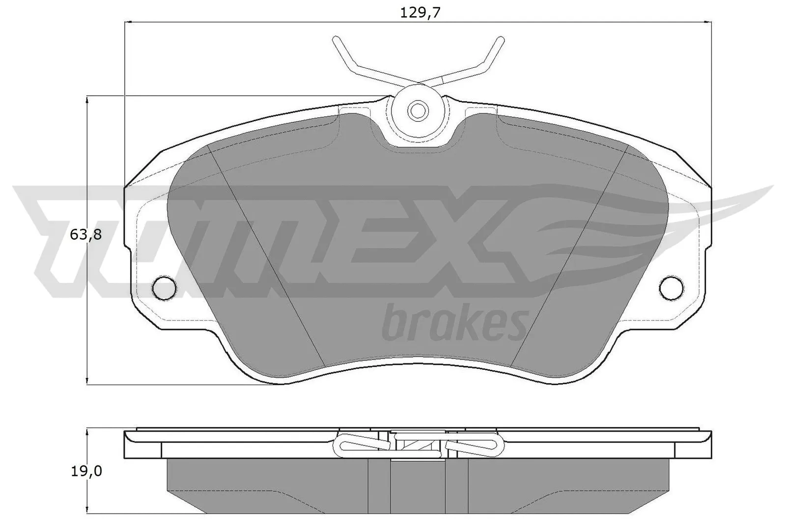 Kit de plaquettes de frein, frein à disque TOMEX Brakes TX 11-91