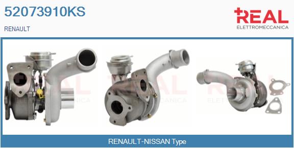 Turbocompresseur, suralimentation REAL 52073910KS