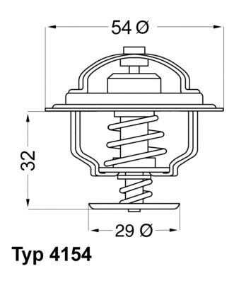 Thermostat, liquide de refroidissement BorgWarner (Wahler) 4154.88D