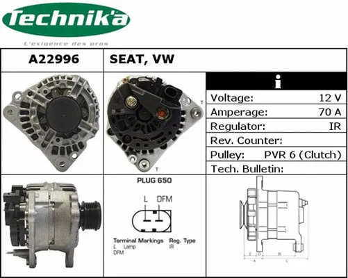 Alternateur Technika A22996