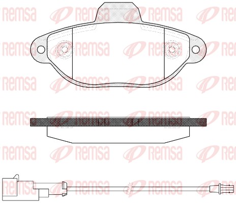 Kit de plaquettes de frein, frein à disque REMSA 0414.22