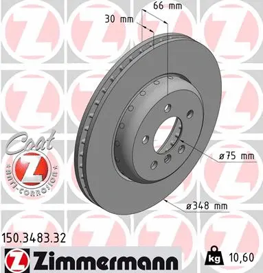 Disque de frein ZIMMERMANN 150.3483.32