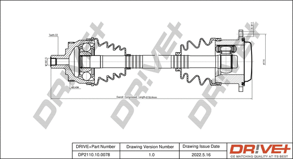 Arbre de transmission Dr!ve+ DP2110.10.0078