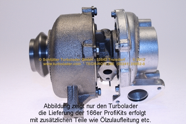 Turbocompresseur, suralimentation SCHLÜTTER TURBOLADER 166-01035MAX