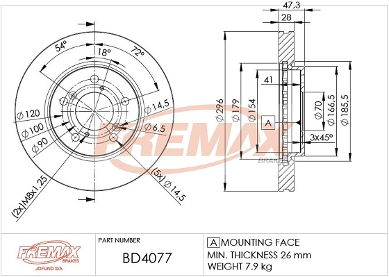 Disque de frein FREMAX BD-4077