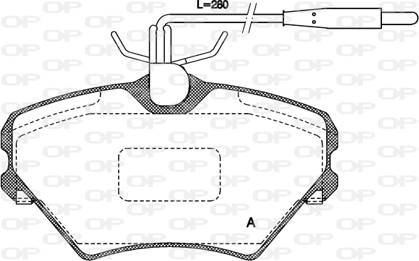 Kit de plaquettes de frein, frein à disque OPEN PARTS BPA0485.02
