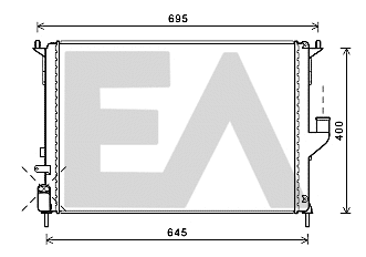 Radiateur, refroidissement du moteur EACLIMA 31R60157