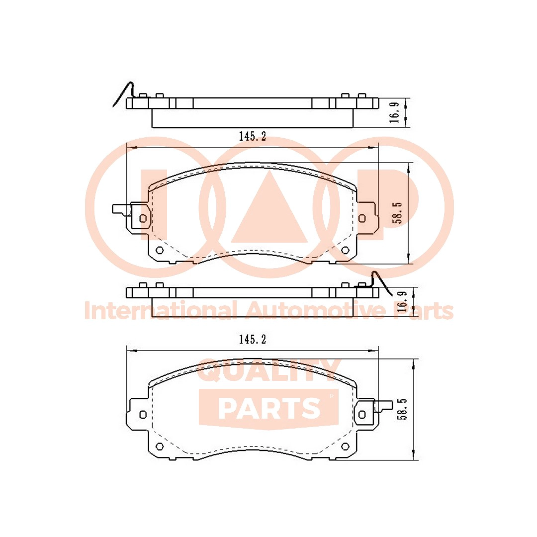 Kit de plaquettes de frein, frein à disque IAP QUALITY PARTS 704-15080