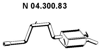 Silencieux arrière EBERSPÄCHER 04.300.83