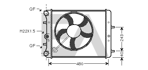 Radiateur, refroidissement du moteur EACLIMA 31R61012
