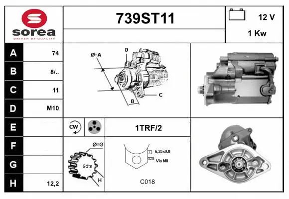 Démarreur STARTCAR 739ST11
