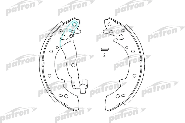 Jeu de mâchoires de frein PATRON PSP173