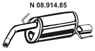 Silencieux arrière EBERSPÄCHER 08.914.85