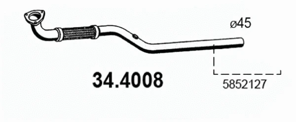 Tuyau d'échappement ASSO 34.4008