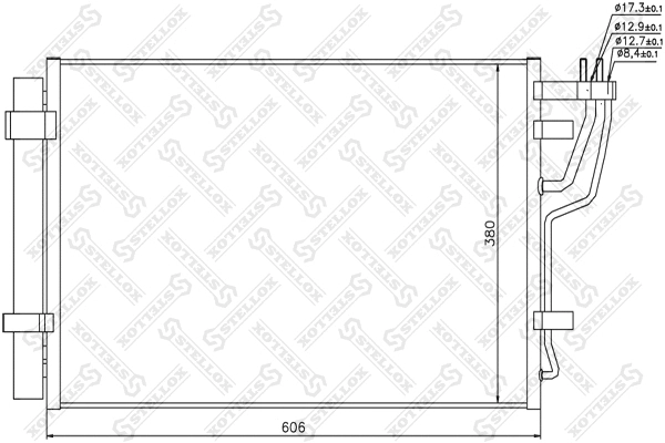 Condenseur, climatisation STELLOX 10-45381-SX