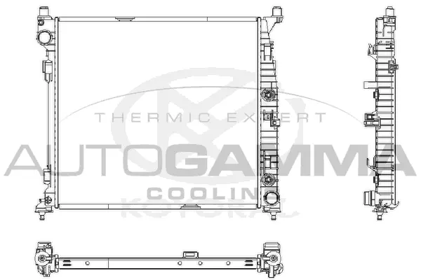 Radiateur, refroidissement du moteur AUTOGAMMA 107166
