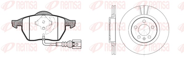 Kit de freins, frein à disques REMSA 8390.06