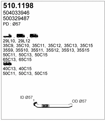 Tuyau d'échappement ASSO 510.1198