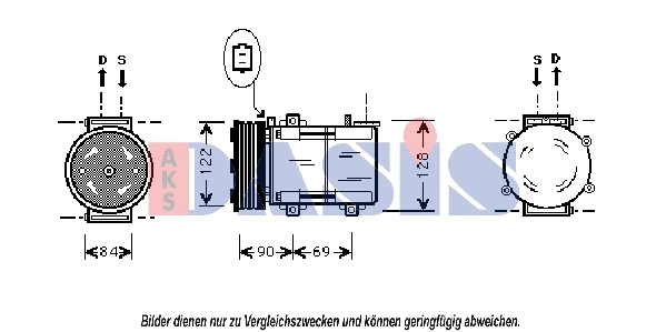 Compresseur, climatisation AKS DASIS 851379N