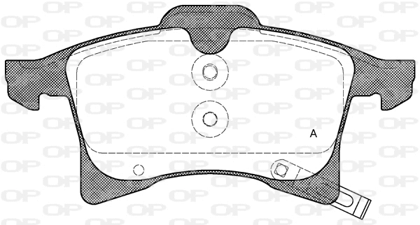 Kit de plaquettes de frein, frein à disque OPEN PARTS BPA1036.02