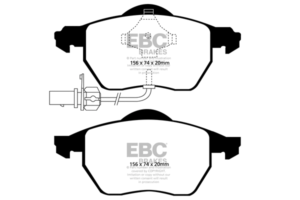 Kit de plaquettes de frein, frein à disque EBC Brakes DP21483
