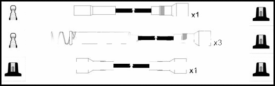 Kit de câbles d'allumage LEMARK HOES106