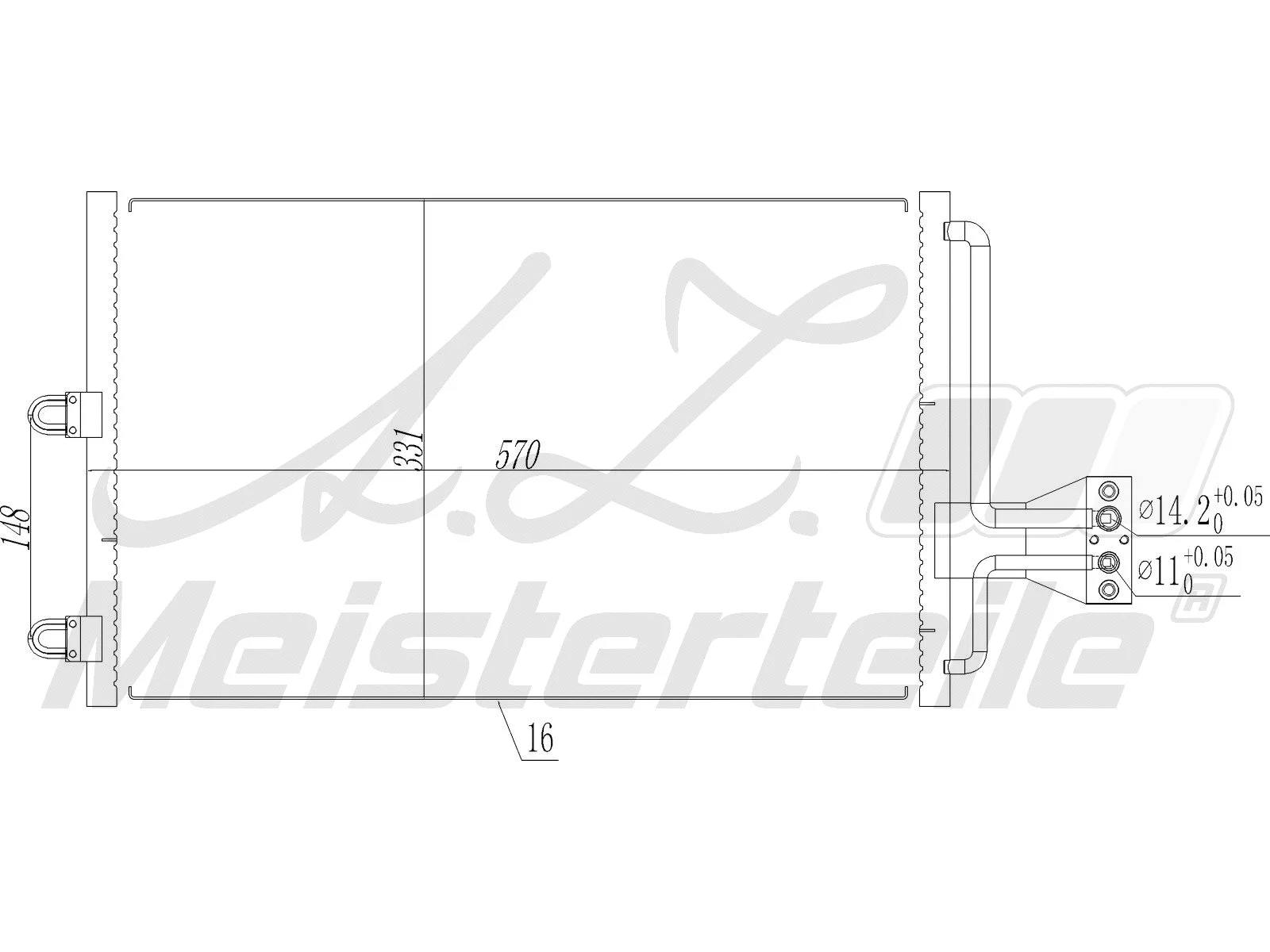 Condenseur, climatisation A.Z. Meisterteile AZMT-45-030-1577