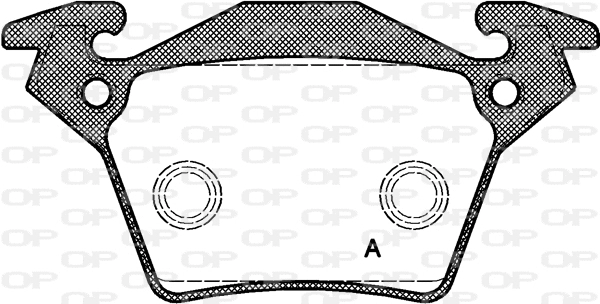 Kit de plaquettes de frein, frein à disque OPEN PARTS BPA0717.00