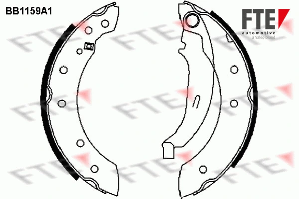 Jeu de mâchoires de frein FTE 9100031