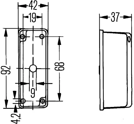 Feu d'encombrement HELLA 2XS 005 020-001