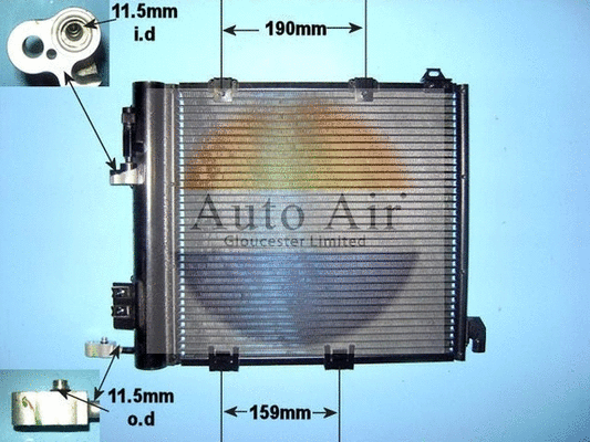 Condenseur, climatisation AUTO AIR GLOUCESTER 16-1236