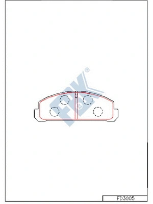 Kit de plaquettes de frein, frein à disque FBK FD3005