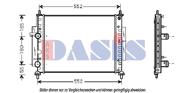 Radiateur, refroidissement du moteur AKS DASIS 080027N