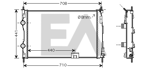 Radiateur, refroidissement du moteur EACLIMA 31R18186