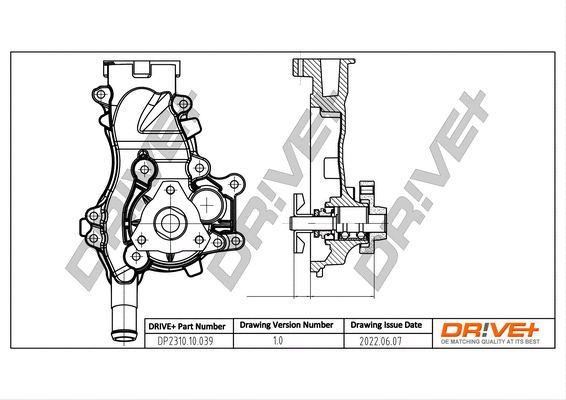 Pompe à eau, refroidissement du moteur Dr!ve+ DP2310.10.039
