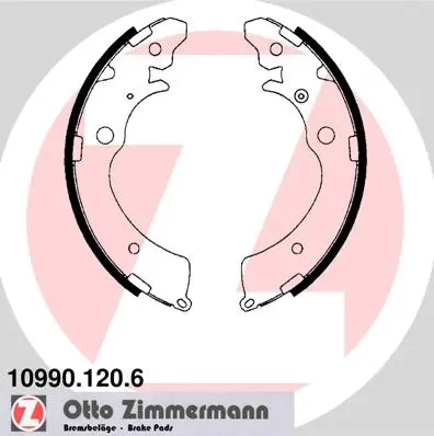 Jeu de mâchoires de frein ZIMMERMANN 10990.120.6