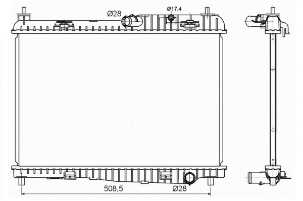 Radiateur, refroidissement du moteur NRF 53152