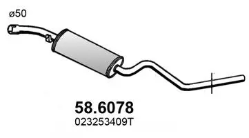 Silencieux central ASSO 58.6078