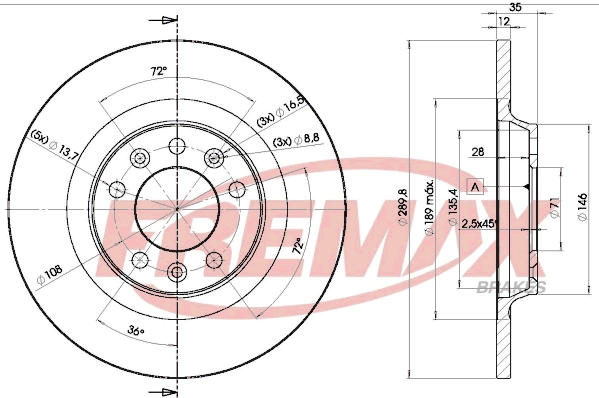 Disque de frein FREMAX BD-4609