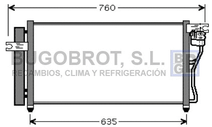 Condenseur, climatisation BUGOBROT 62-HY5178