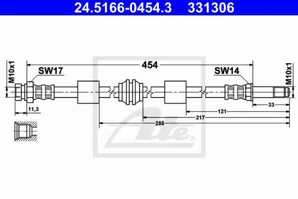 Flexible de frein ATE-APAC 24.5166-0454.3