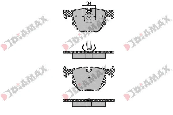 Kit de plaquettes de frein, frein à disque DIAMAX N09460
