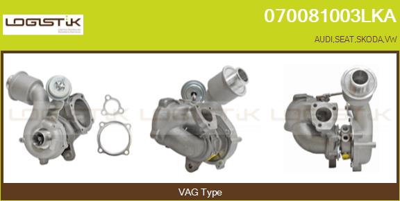 Turbocompresseur, suralimentation LGK 070081003LKA