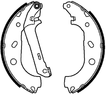 Jeu de mâchoires de frein ABTEX ABS4014