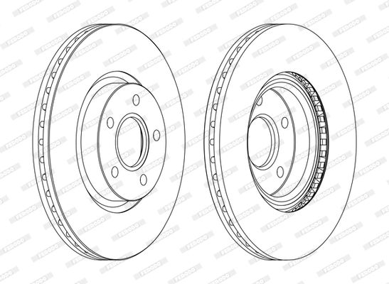 Disque de frein FERODO DDF1225C-D
