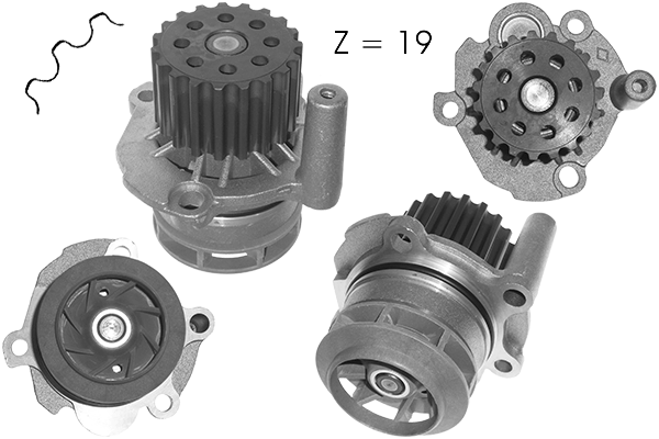 Pompe à eau, refroidissement du moteur TECDRIVE TPAE0008