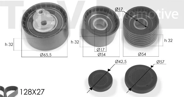 Kit de courroie crantée TREVI AUTOMOTIVE KD1245