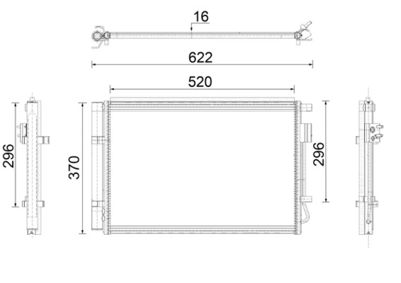 Condenseur, climatisation MAHLE AC 919 000P