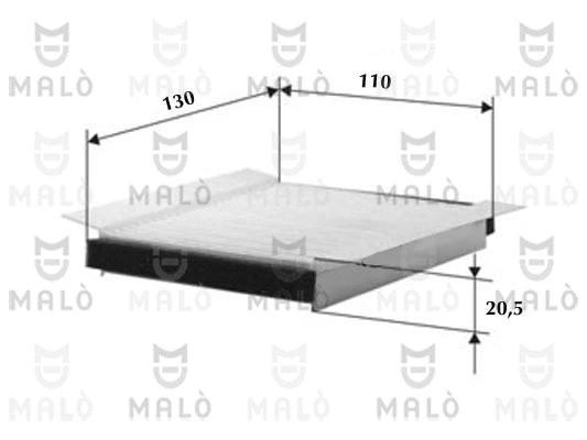Filtre, air de l'habitacle AKRON-MALÒ 1530171