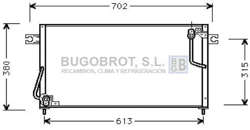 Condenseur, climatisation BUGOBROT 62-MT5146
